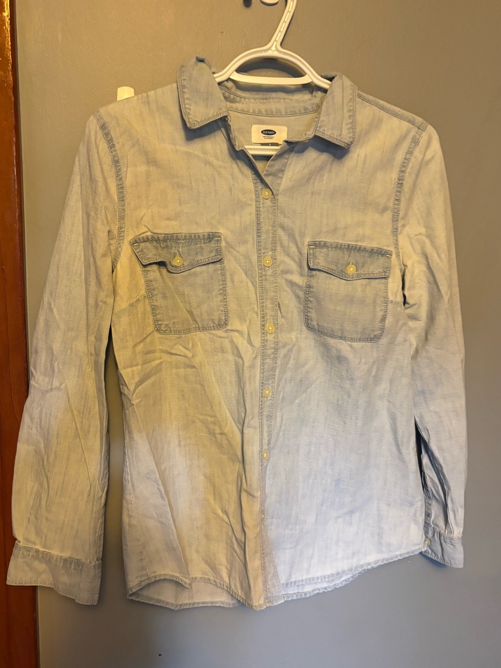 Old Navy Denim Imitation Button Up